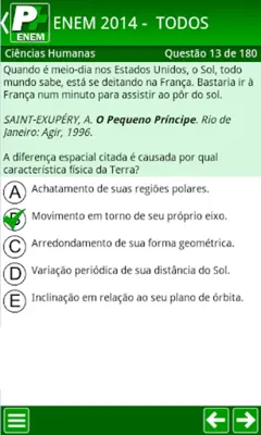 Pense+ ENEM android App screenshot 5